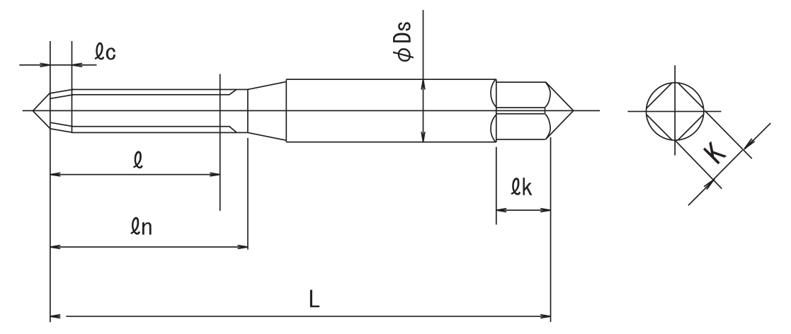 Short Thread Fluteless Tap for Steels Short Thread Fluteless Tap for Steels