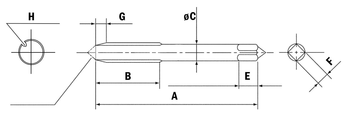 Rolling Taps for Steel with Long Thread Rolling Taps for Steel with Long Thread