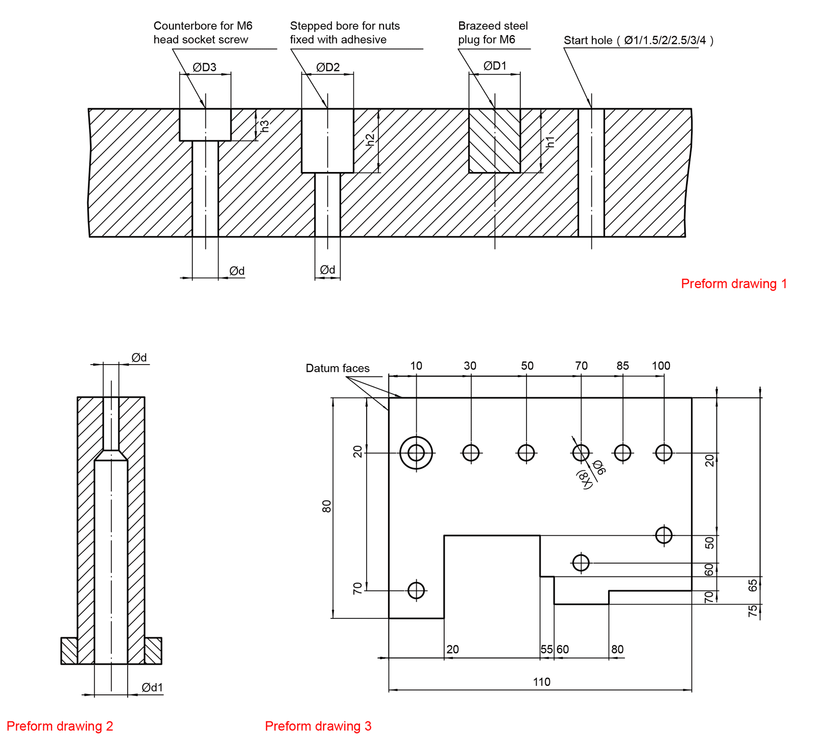 preform drawing