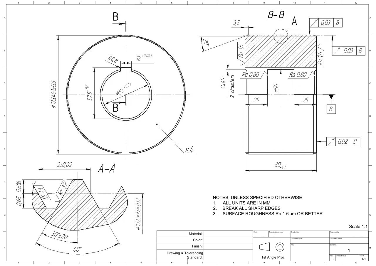 roller die drawing